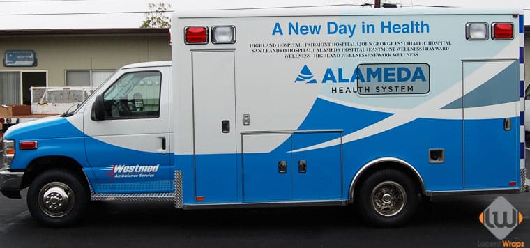 car wrap, vehicle graphics, digital print wrap, vehicle wrap, fleet graphics, ambulance wrap