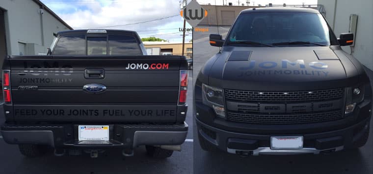 truck wrap, car wrap, vehicle wrap, color change, matte black wrap