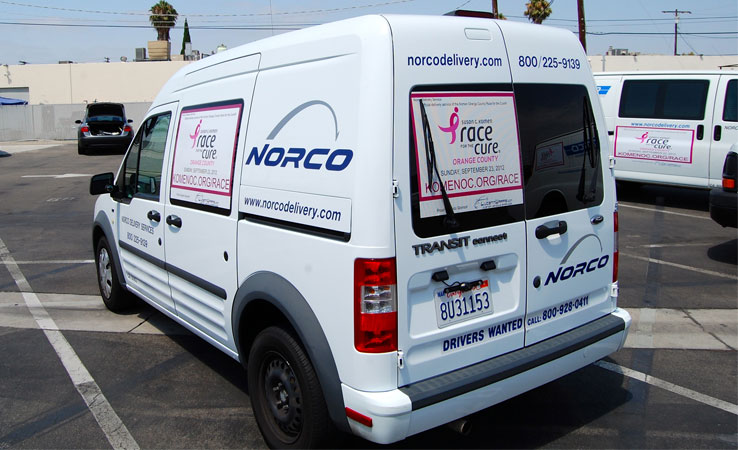 car decals, vehicle decals, partial wrap