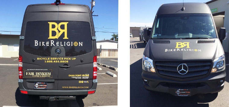 van wrap, matte black wrap, sprinter wrap, van graphics