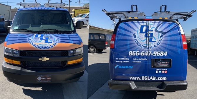 partial wrap, car wrap, vehicle wraps, vehicle graphics, van wrap