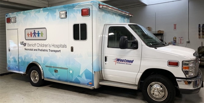 partial wrap, car wrap, vehicle wraps, vehicle graphics, ambulance wrap, ems wrap