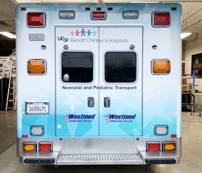partial wrap, car wrap, vehicle wraps, vehicle graphics, ambulance wrap, ems graphcis