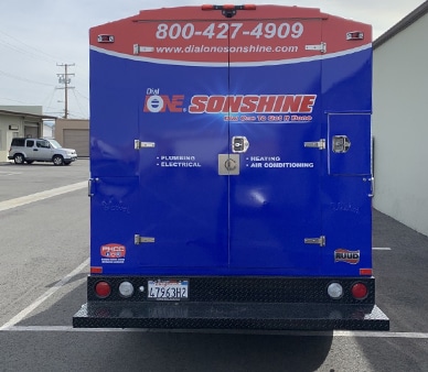 van wrap, vehicle graphics, car wrap, partial wrap, car decals, box truck wrap, plumbing wrap