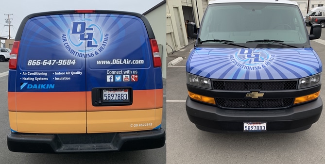 Heating & Air Van Wrap