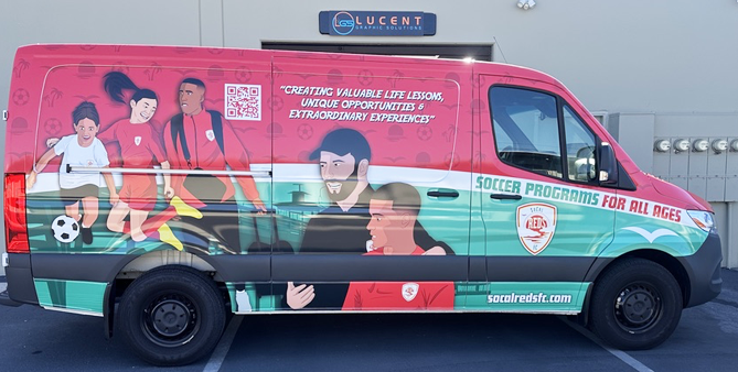 SoCal Reds FC Van Full Wrap