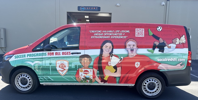 SoCal Reds FC Van Full Wrap
