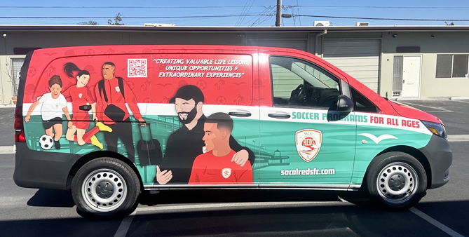 SoCal Reds FC Van Full Wrap